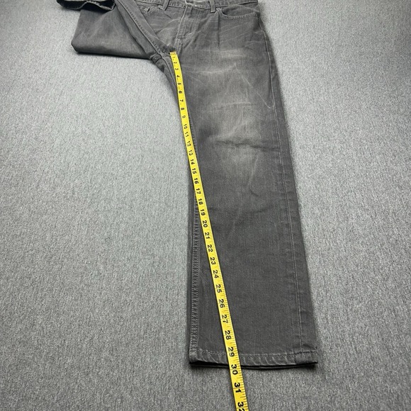 Levis 505 Gray Jeans Mens 30x30 Regular Straight Leg Pants Classic Denim - Picture 6 of 15